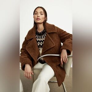 Smythe - TEDDY CAR COAT in chestnut size xs